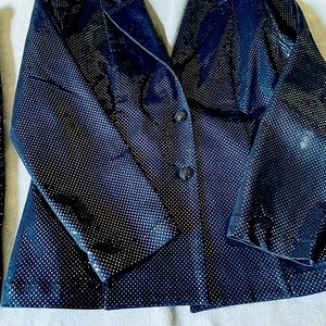 Saint John Sport by Marie Gray Two Piece Navy Shimmer Women Pantsuit